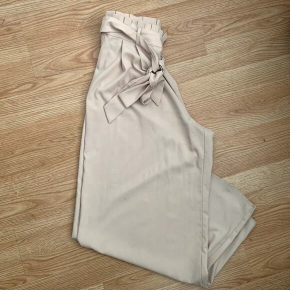 Jealous Tomato High Rise Wide Leg Paperbag Waist Pink Blush Pants Size L - Picture 5 of 12